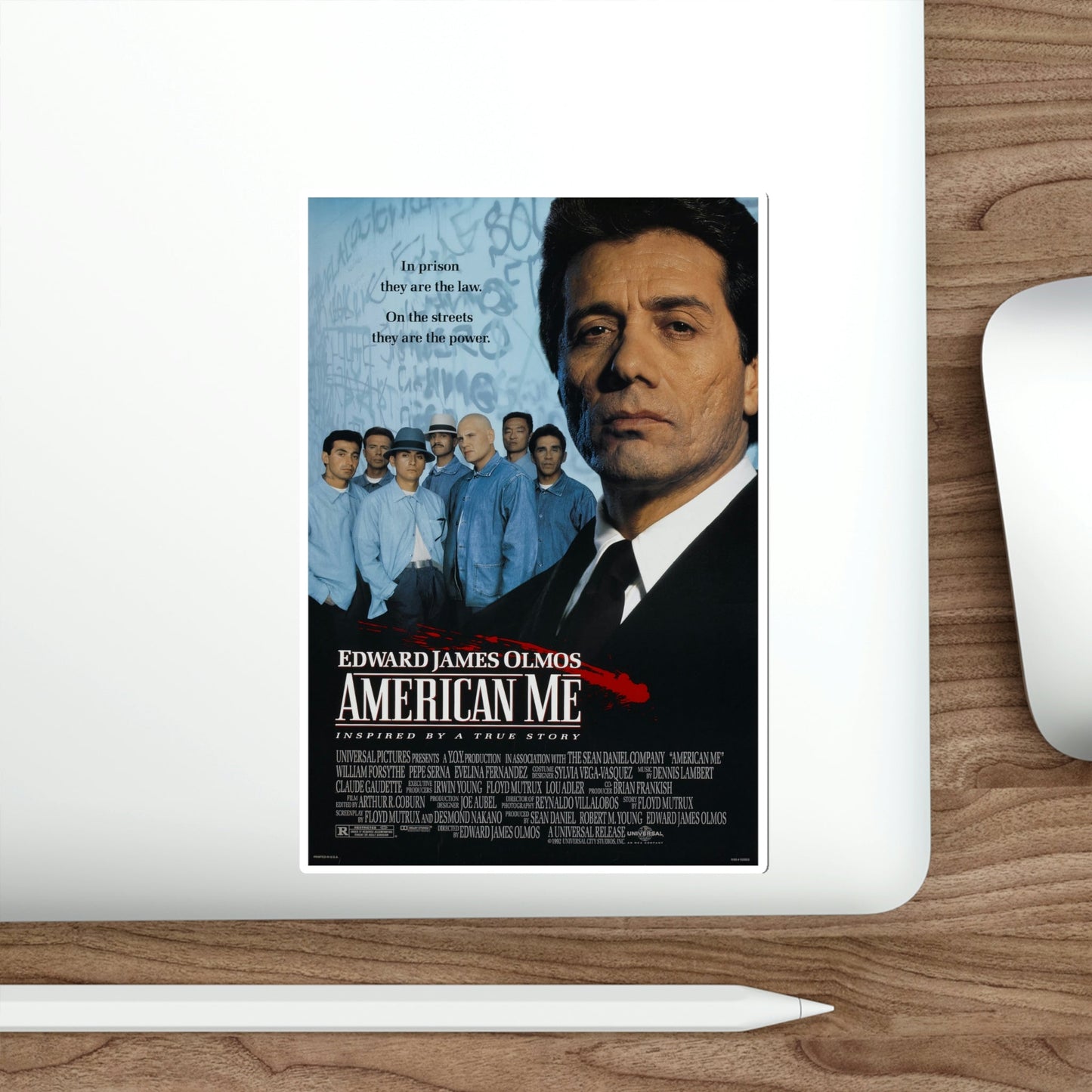 American Me 1992 Movie Poster STICKER Vinyl Die-Cut Decal-The Sticker Space