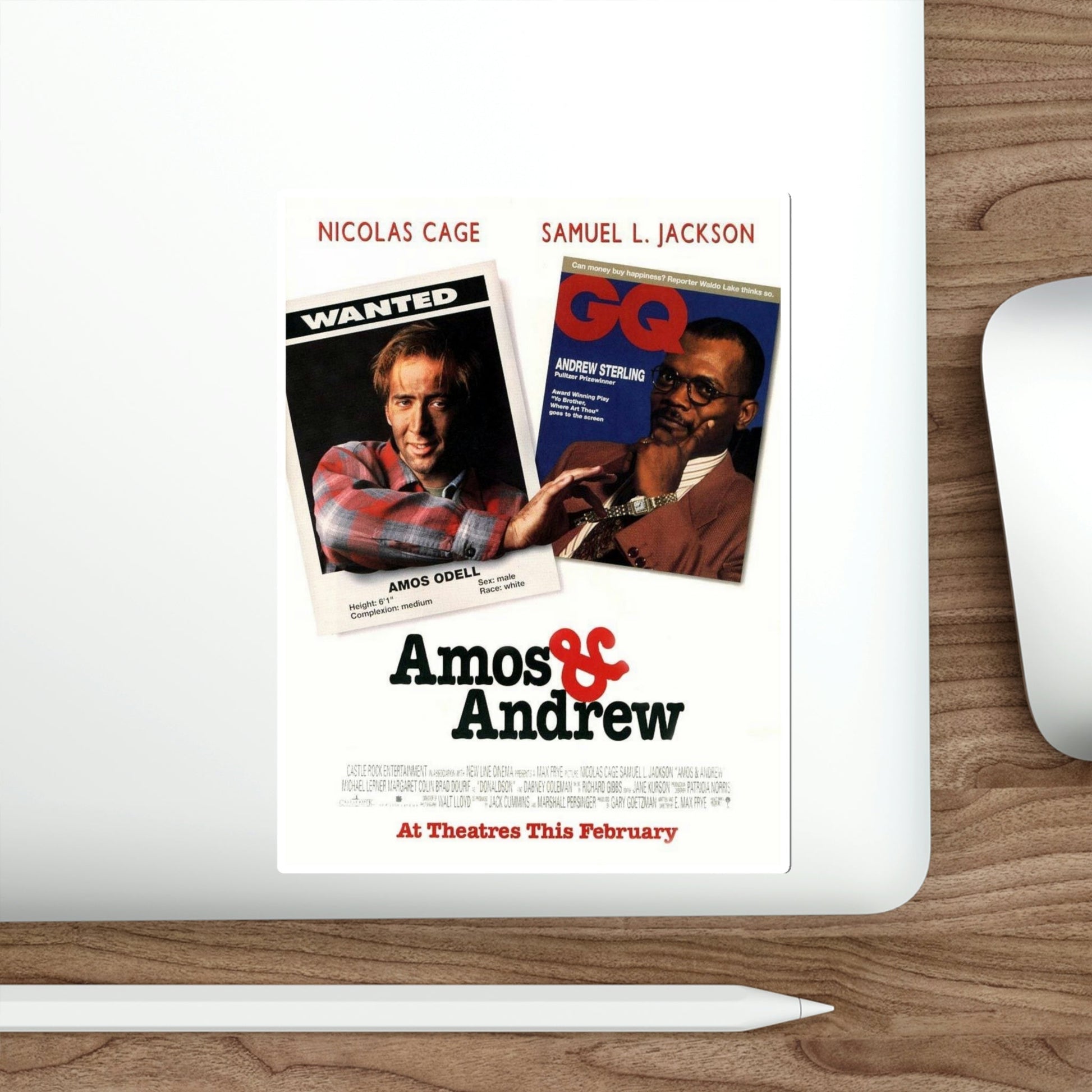 Amos & Andrew 1993 Movie Poster STICKER Vinyl Die-Cut Decal-The Sticker Space