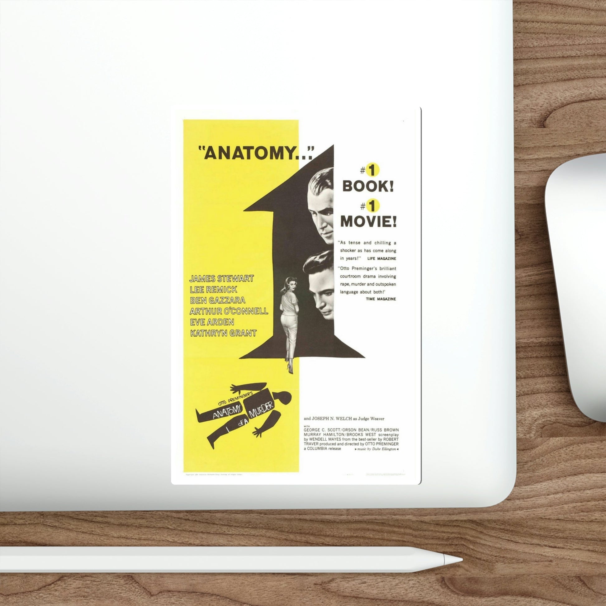 Anatomy of a Murder 1959 Movie Poster STICKER Vinyl Die-Cut Decal-The Sticker Space