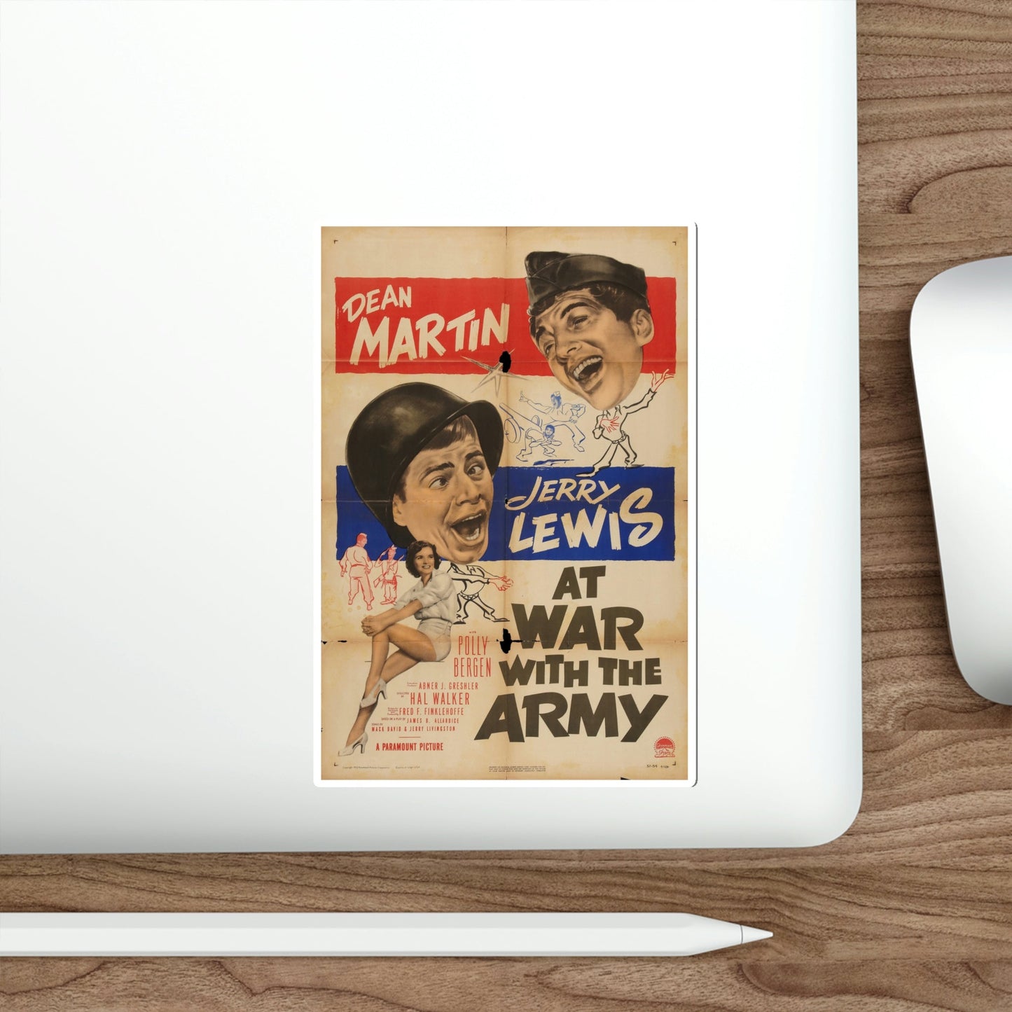 At War with the Army 1950 v2 Movie Poster STICKER Vinyl Die-Cut Decal-The Sticker Space