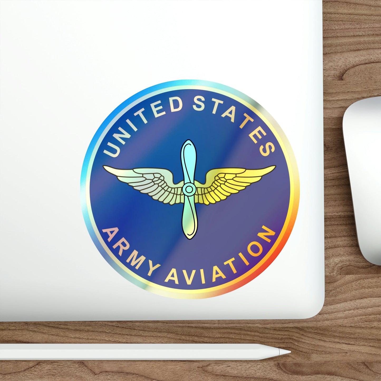 Aviation Branch (U.S. Army) Holographic STICKER Die-Cut Vinyl Decal-The Sticker Space