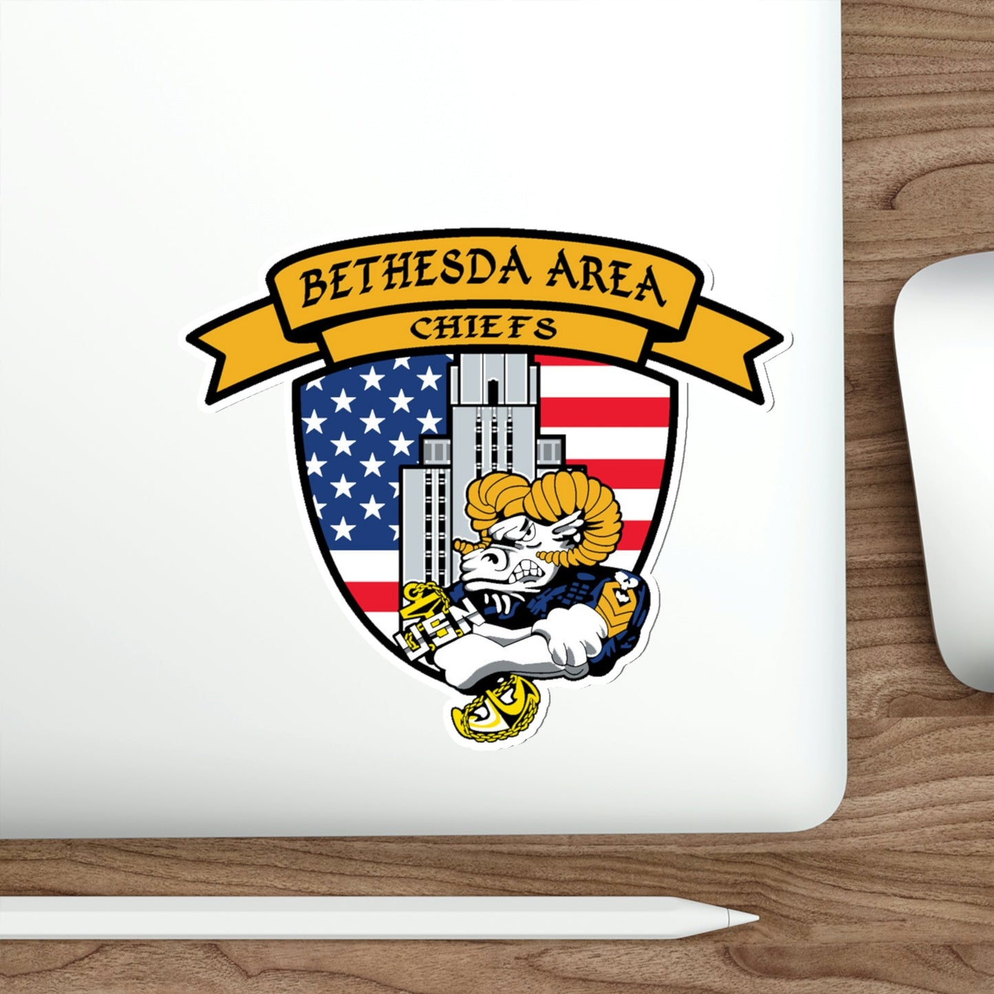 Bethesda Area Chiefs (U.S. Navy) STICKER Vinyl Die-Cut Decal-The Sticker Space