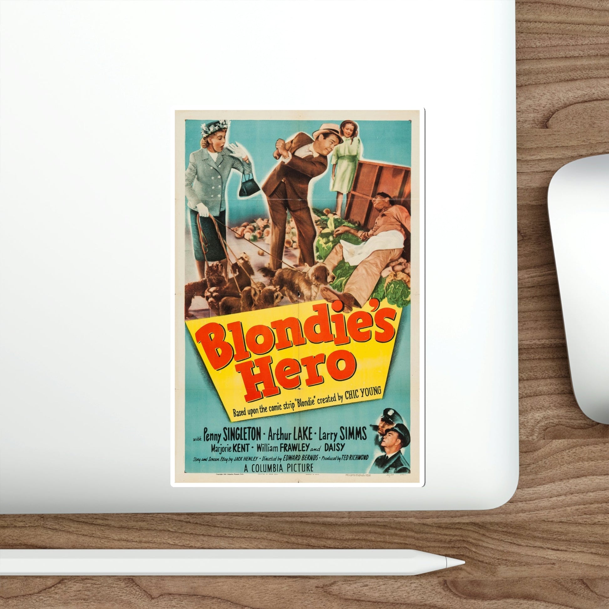 Blondies Hero 1950 Movie Poster STICKER Vinyl Die-Cut Decal-The Sticker Space