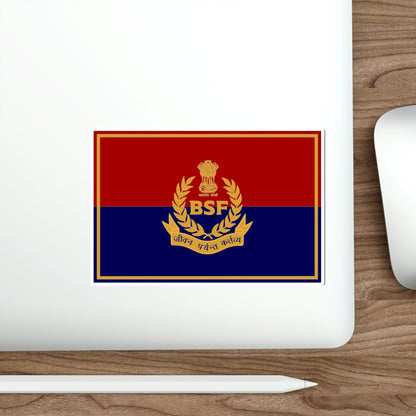 Border Security Force Flag (India) STICKER Vinyl Die-Cut Decal-The Sticker Space