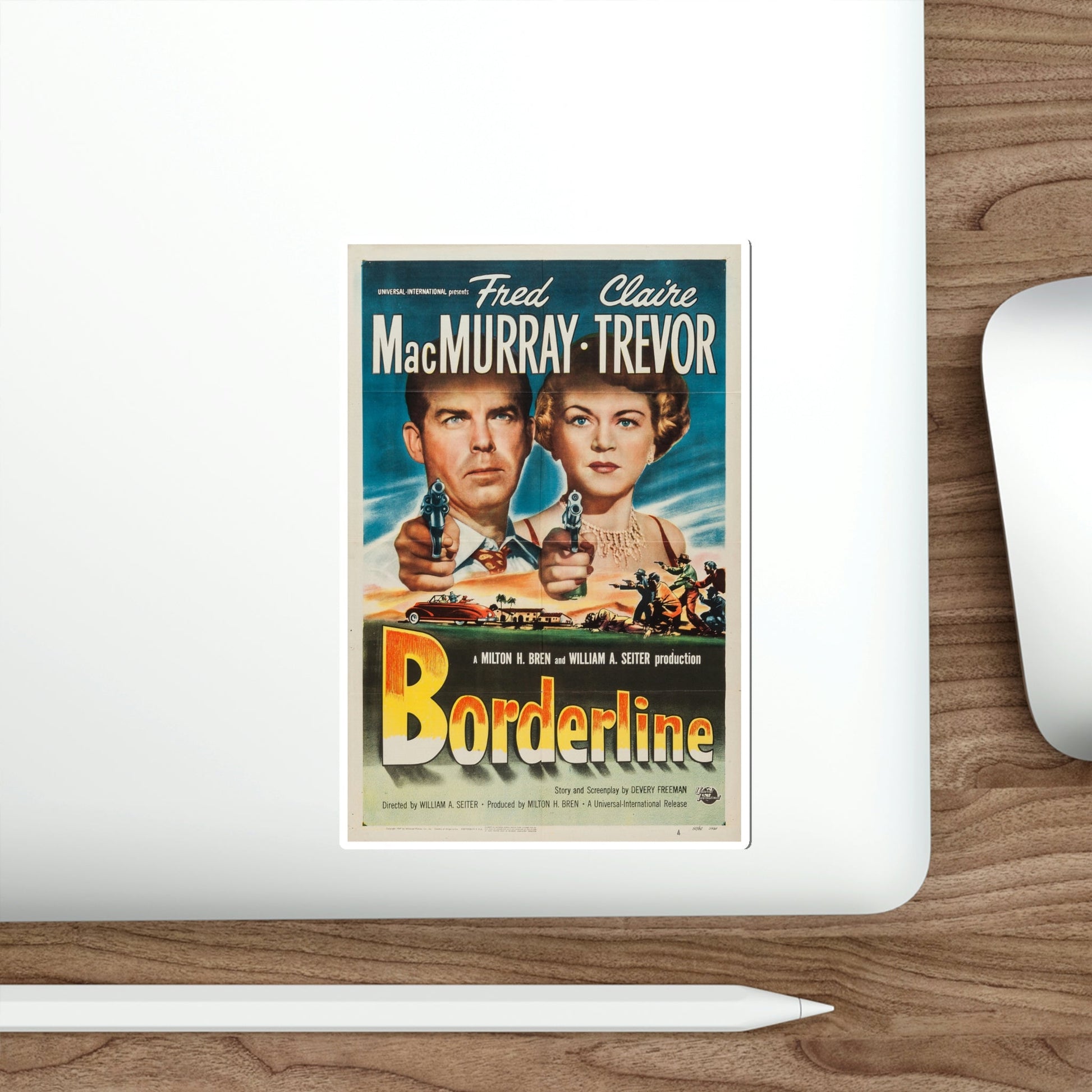 Borderline 1950 Movie Poster STICKER Vinyl Die-Cut Decal-The Sticker Space