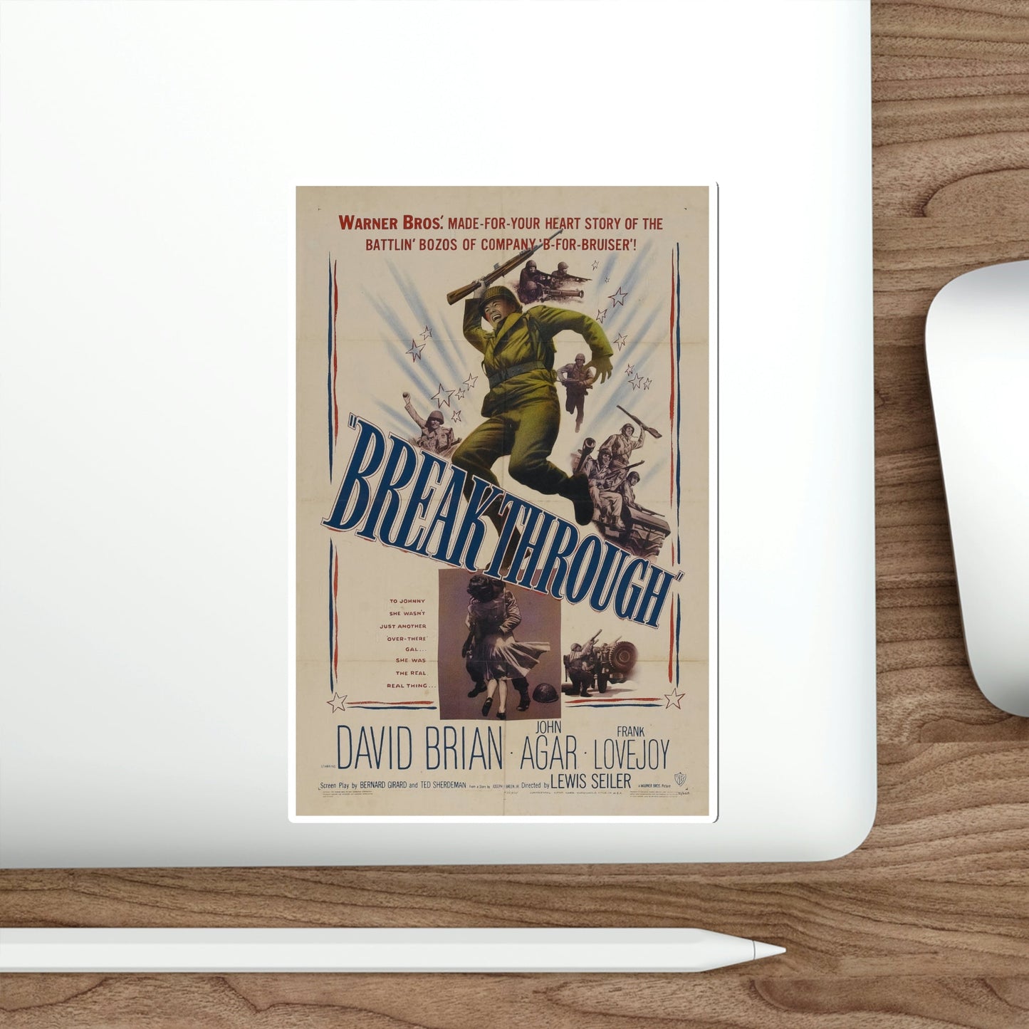 Breakthrough 1950 Movie Poster STICKER Vinyl Die-Cut Decal-The Sticker Space