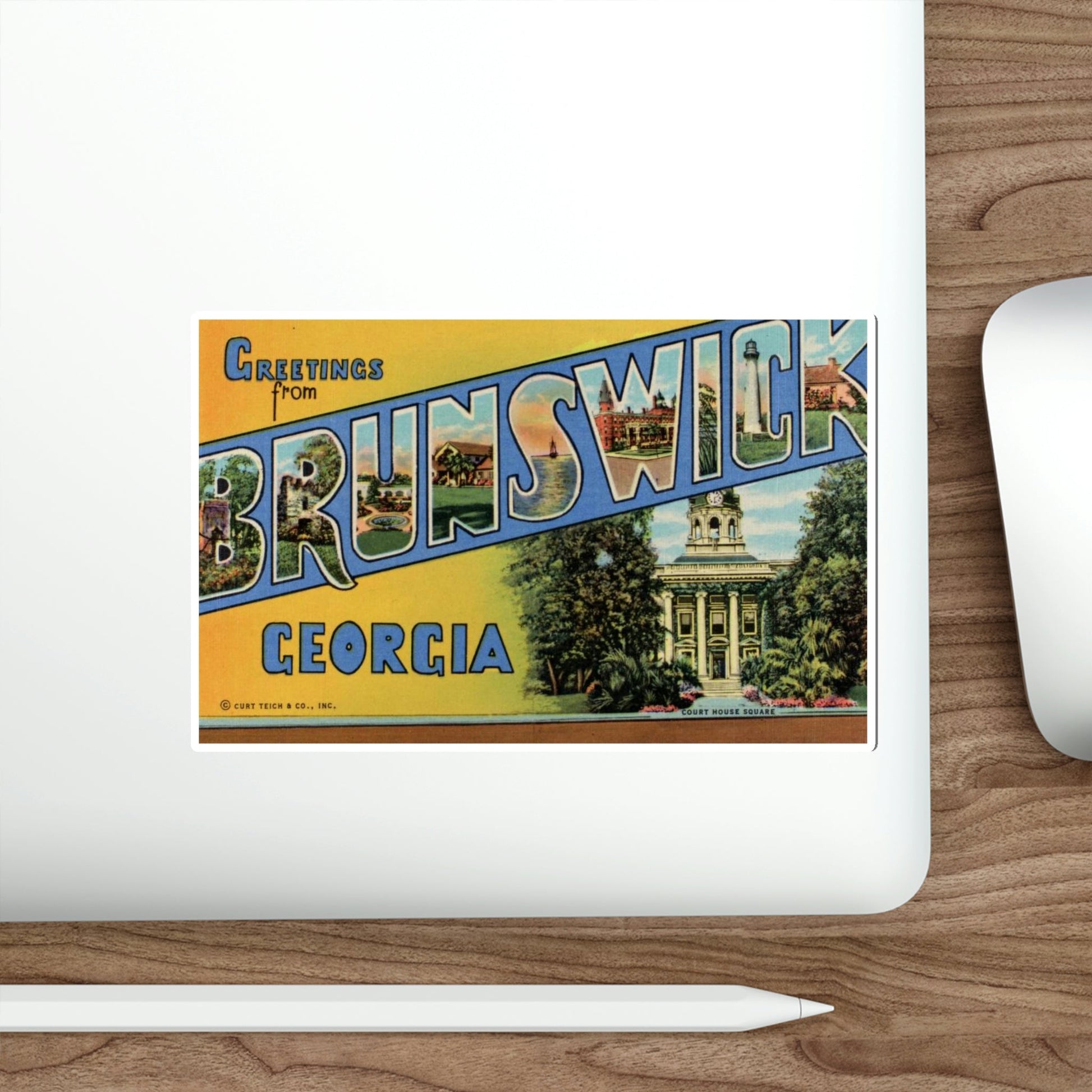 Brunswick GA (Greeting Cards) STICKER Vinyl Die-Cut Decal-The Sticker Space