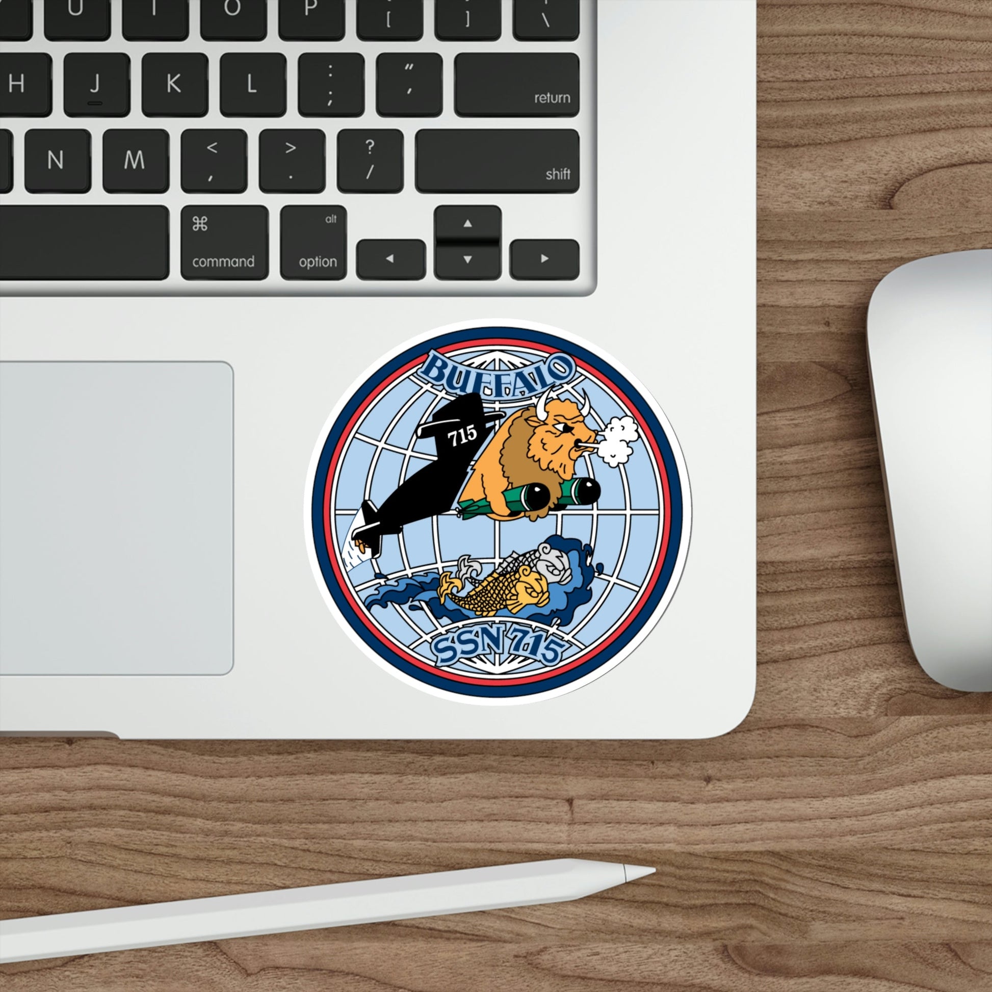 Buffalo SSN 715 (U.S. Navy) STICKER Vinyl Die-Cut Decal-The Sticker Space