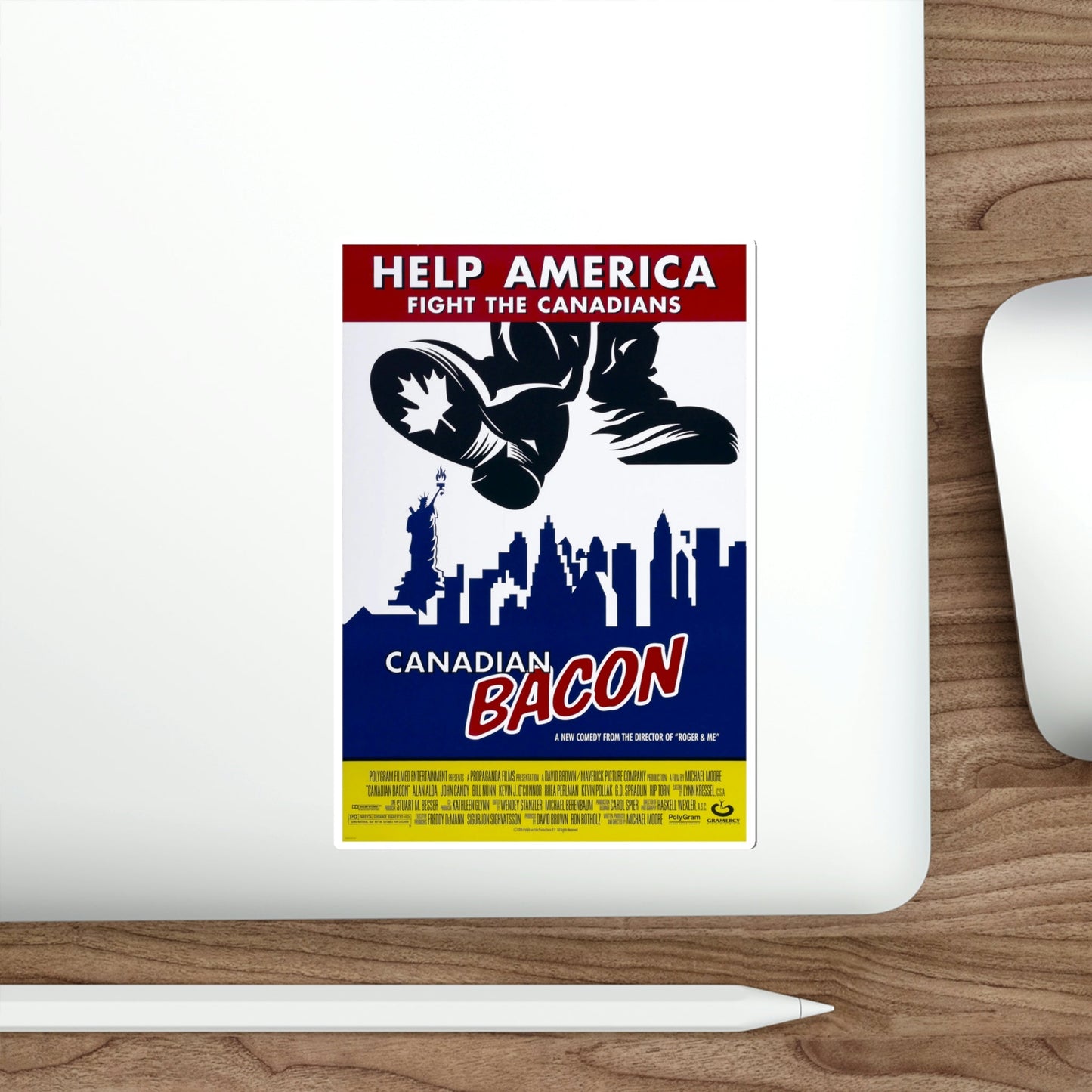 Canadian Bacon 1995 Movie Poster STICKER Vinyl Die-Cut Decal-The Sticker Space