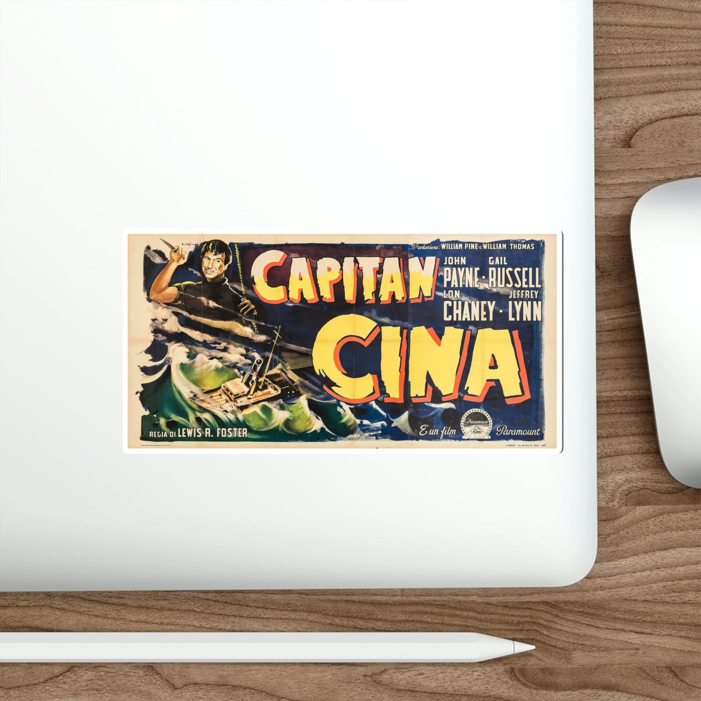 Captain China 1950 v3 Movie Poster STICKER Vinyl Die-Cut Decal-The Sticker Space