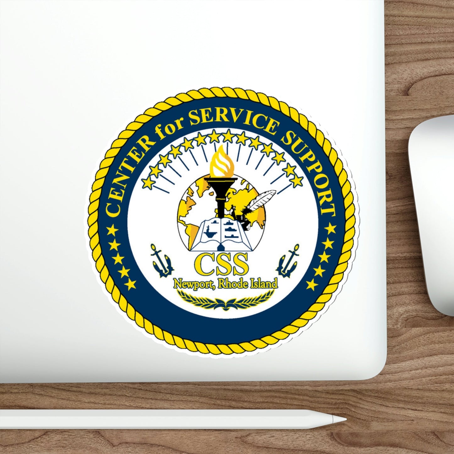 Center for Service Support Newport RI (U.S. Navy) STICKER Vinyl Die-Cut Decal-The Sticker Space