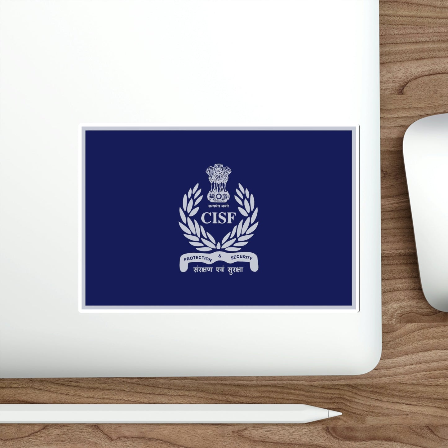 Central Industrial Security Force Flag (India) STICKER Vinyl Die-Cut Decal-The Sticker Space