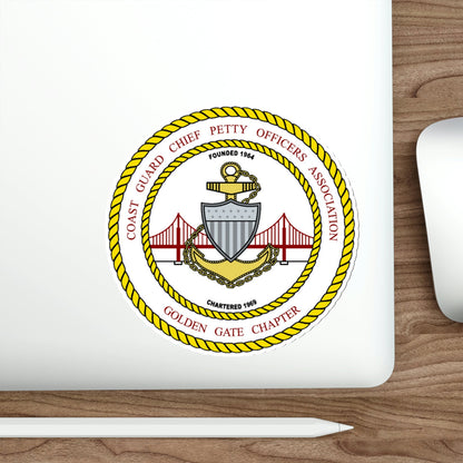 CG CPOA Golden Gate Chapter (U.S. Coast Guard) STICKER Vinyl Die-Cut Decal-The Sticker Space