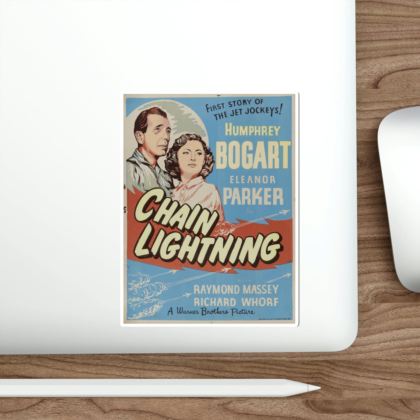 Chain Lightning 1950 v2 Movie Poster STICKER Vinyl Die-Cut Decal-The Sticker Space