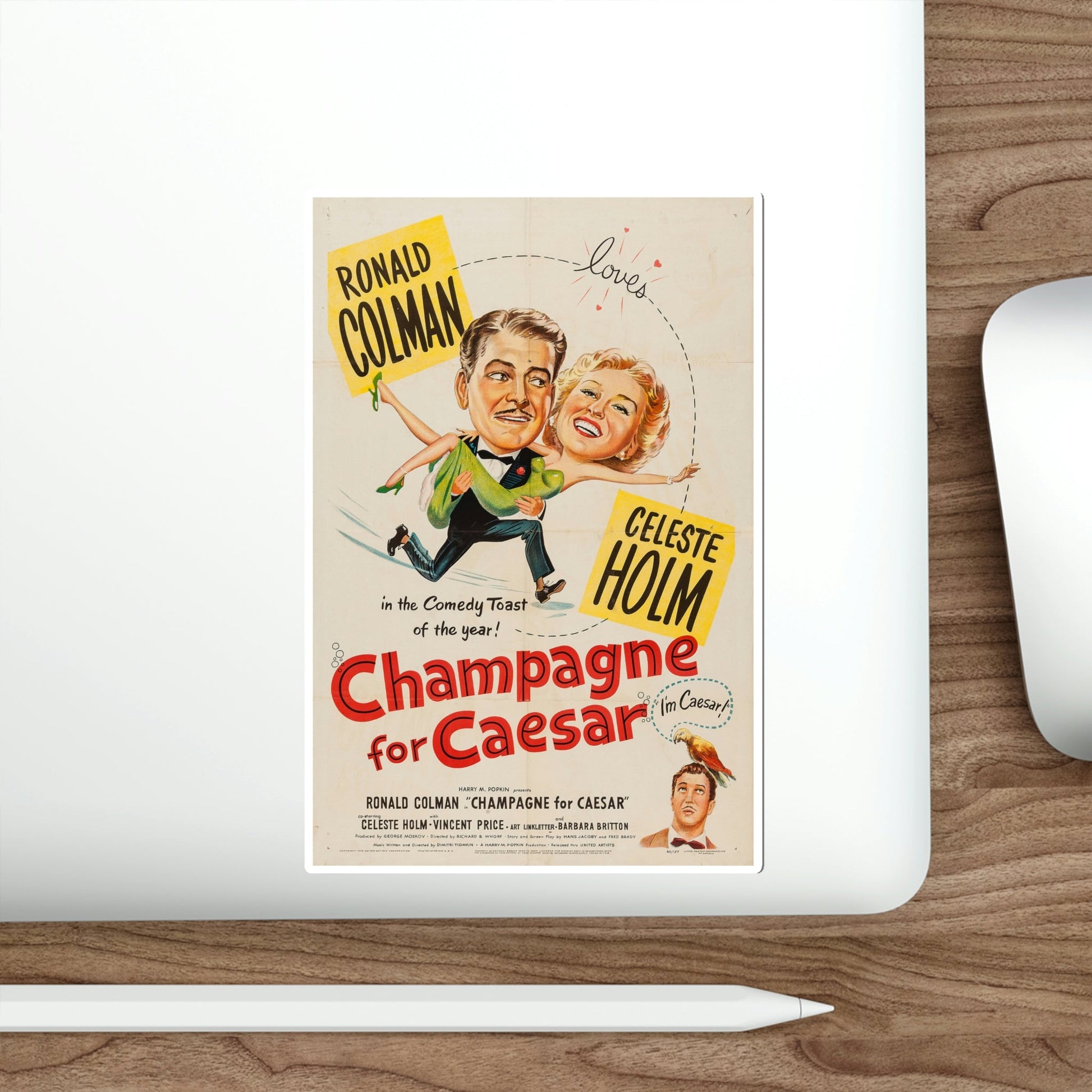 Champagne for Caesar 1950 Movie Poster STICKER Vinyl Die-Cut Decal-The Sticker Space