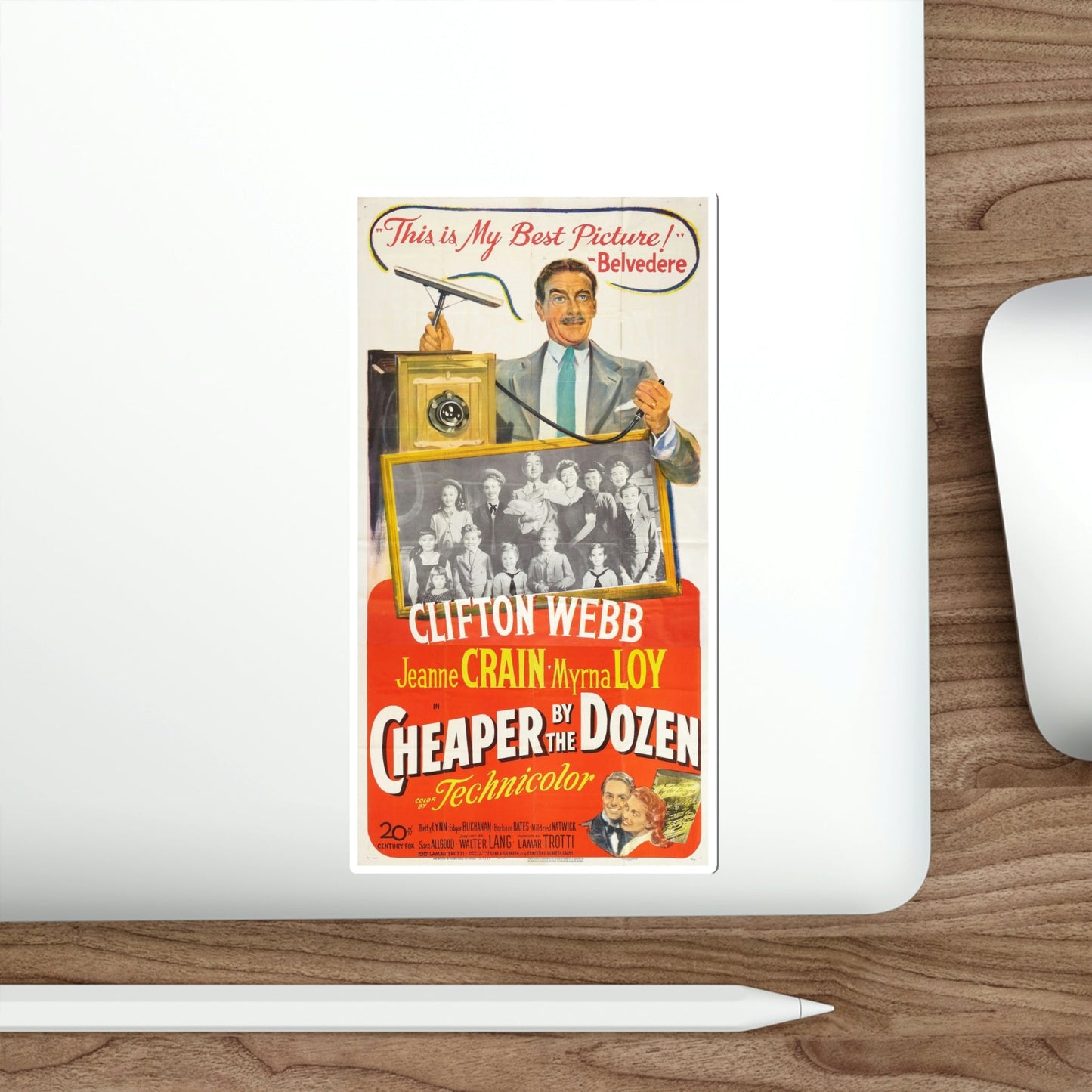 Cheaper by the Dozen 1950 Movie Poster STICKER Vinyl Die-Cut Decal-The Sticker Space