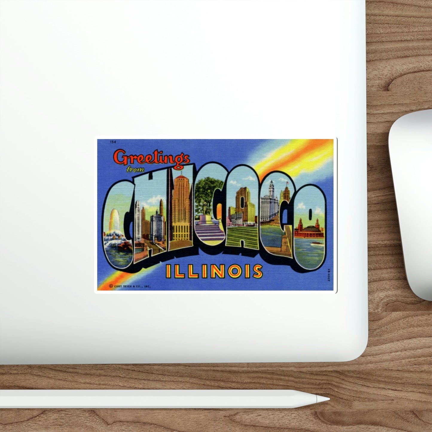 Chicago Illinois (Greeting Cards) STICKER Vinyl Die-Cut Decal-The Sticker Space