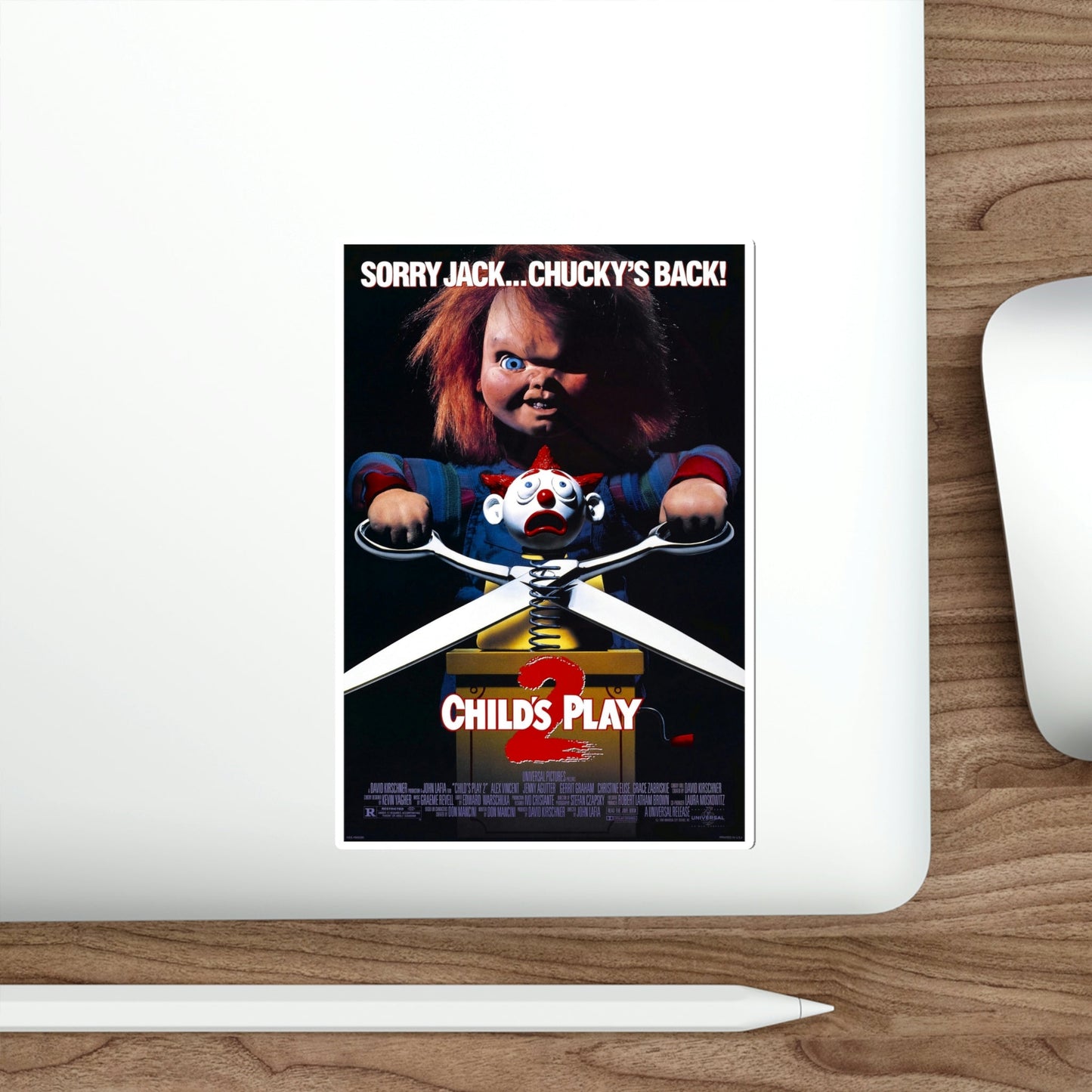 Childs Play 2 1990 Movie Poster STICKER Vinyl Die-Cut Decal-The Sticker Space