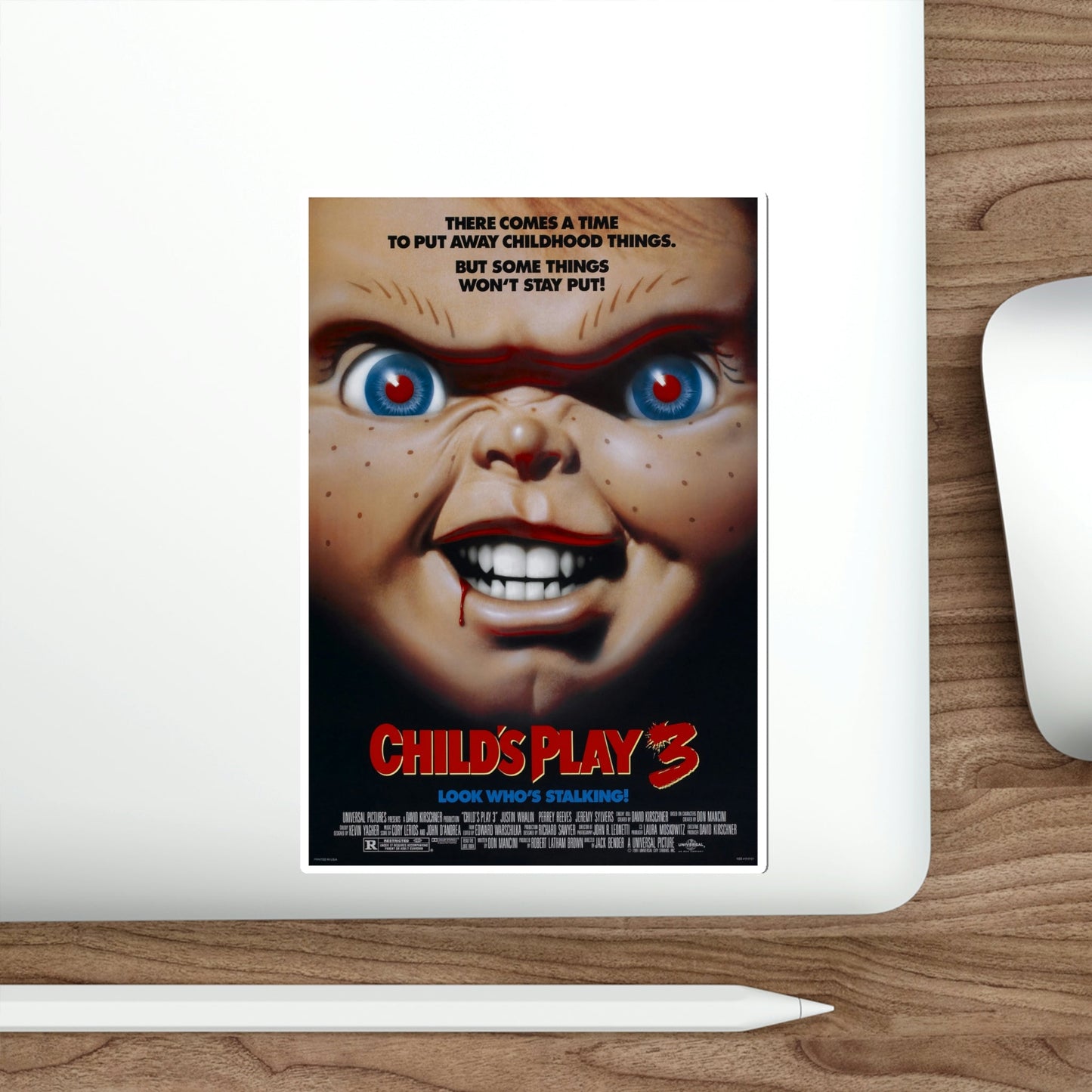 Childs Play 3 1991 Movie Poster STICKER Vinyl Die-Cut Decal-The Sticker Space