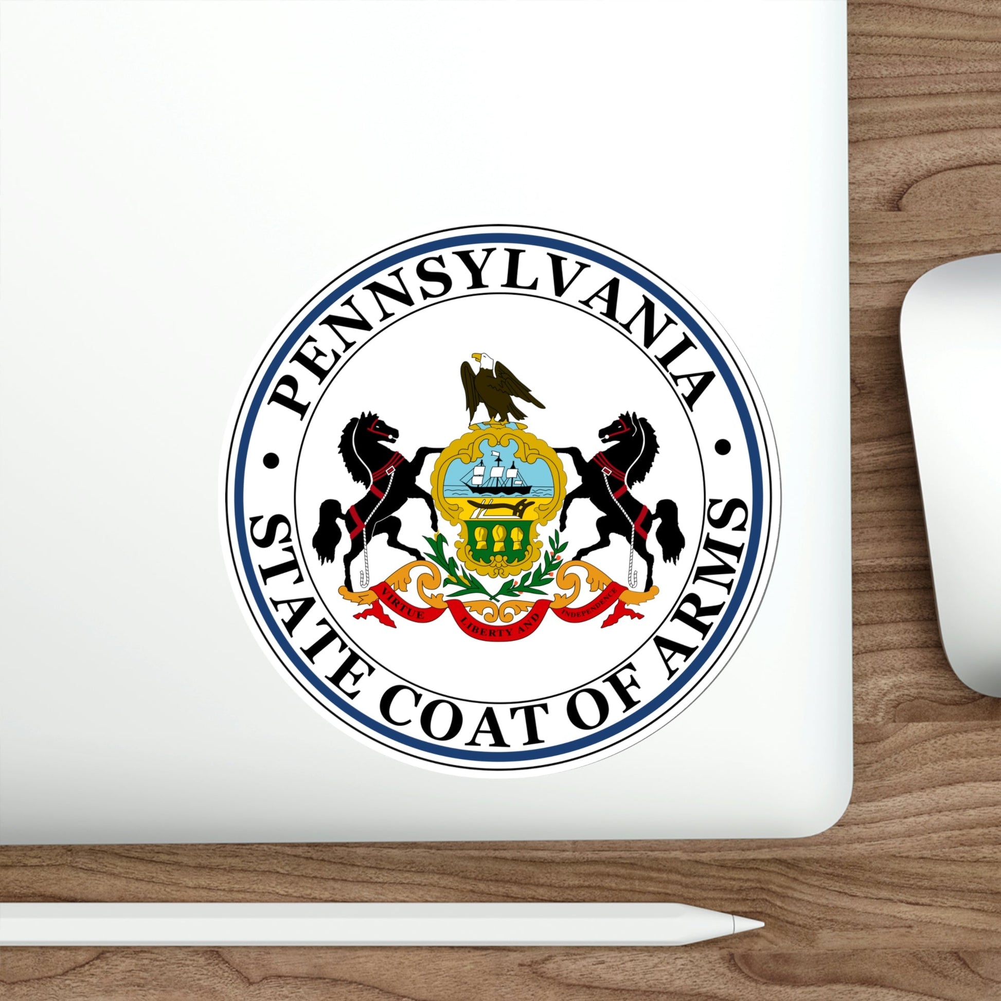 Coat of arms of Pennsylvania STICKER Vinyl Die-Cut Decal-The Sticker Space