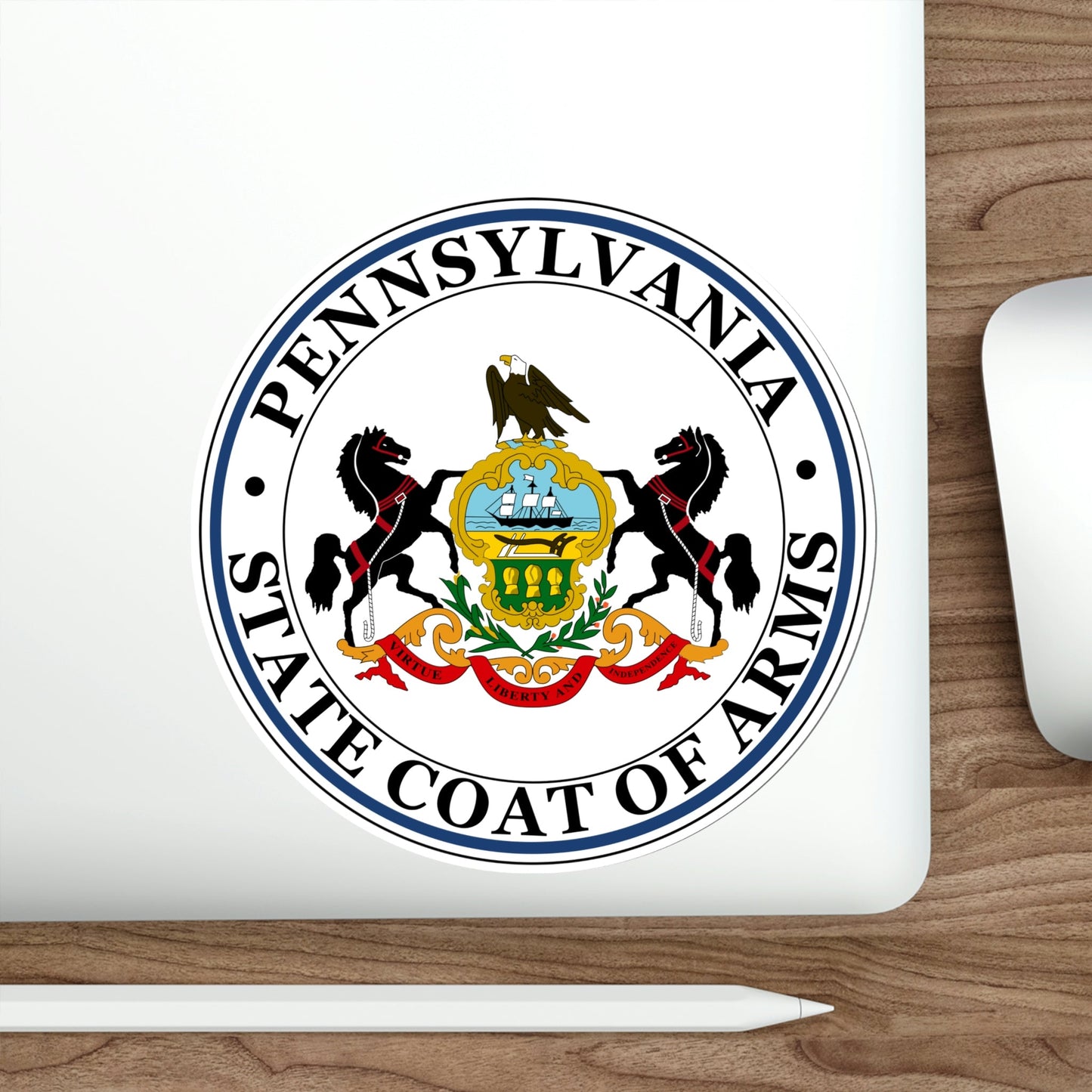 Coat of arms of Pennsylvania STICKER Vinyl Die-Cut Decal-The Sticker Space