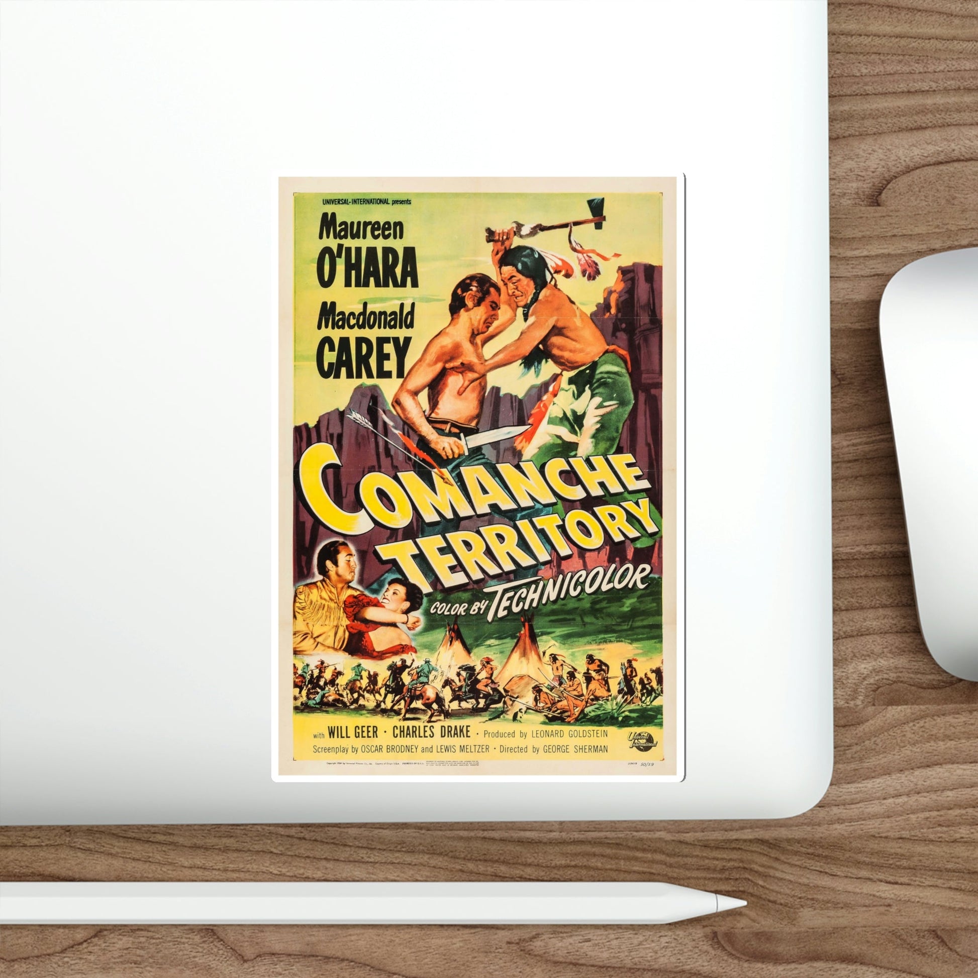 Comanche Territory 1950 Movie Poster STICKER Vinyl Die-Cut Decal-The Sticker Space