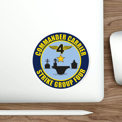 Command Carriers Strike Group 4 (U.S. Navy) STICKER Vinyl Die-Cut Decal-The Sticker Space