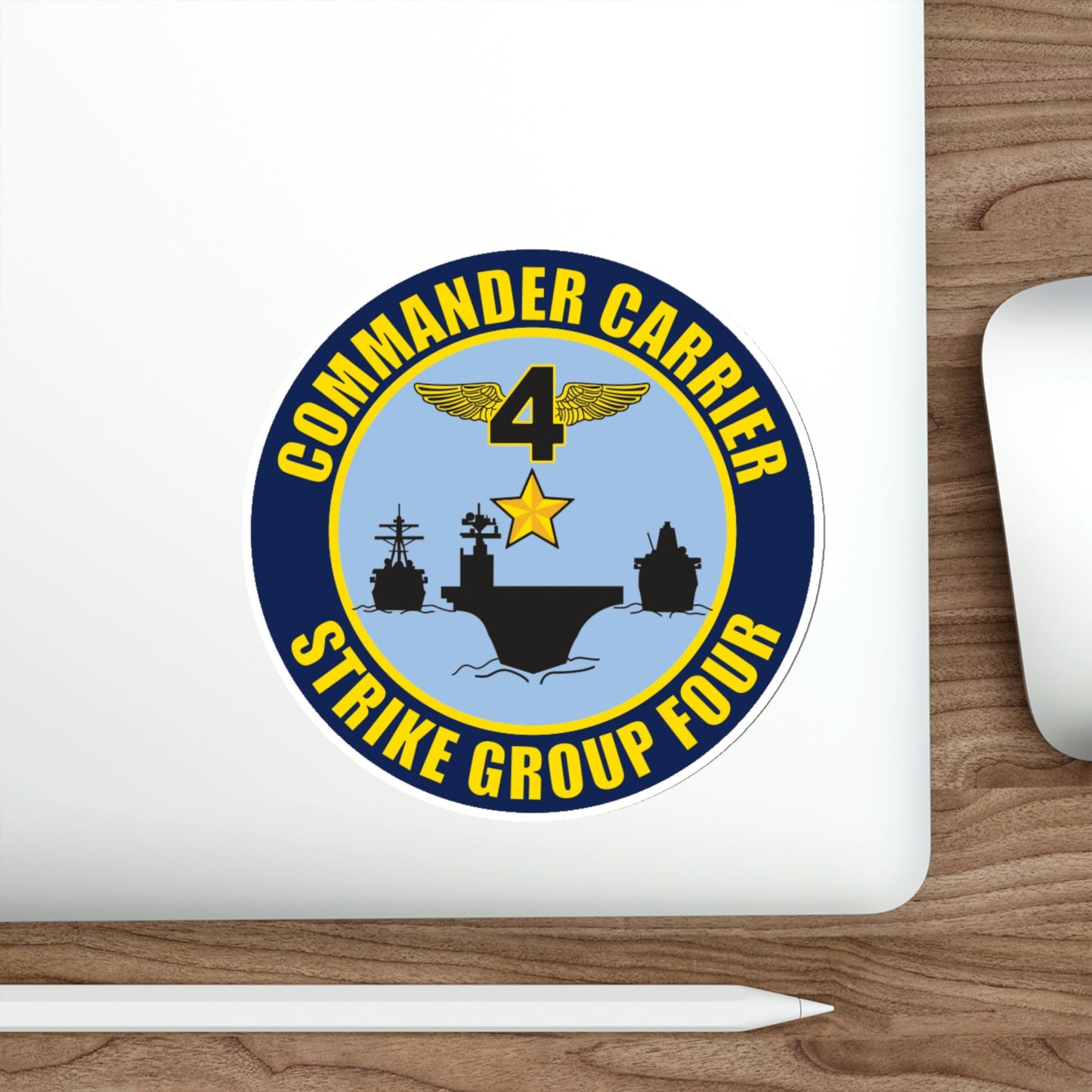 Command Carriers Strike Group 4 (U.S. Navy) STICKER Vinyl Die-Cut Decal-The Sticker Space