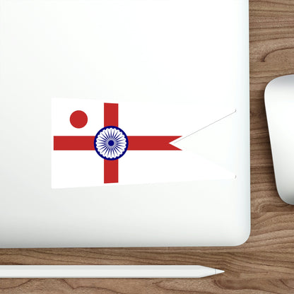 Commodore of the Indian Navy Flag (India) STICKER Vinyl Die-Cut Decal-The Sticker Space