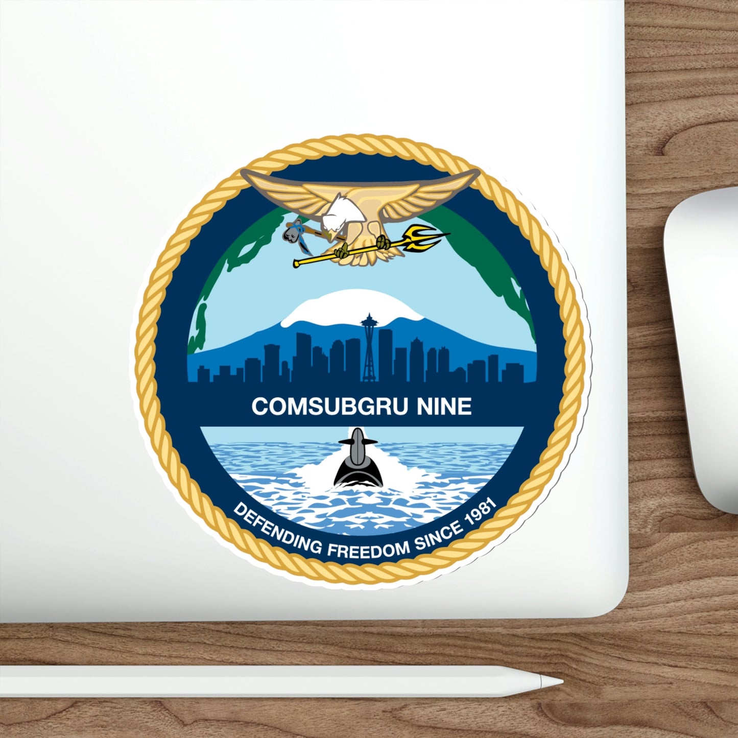 COMSUBGRU 9 Commander Submarine Group 9 (U.S. Navy) STICKER Vinyl Die-Cut Decal-The Sticker Space