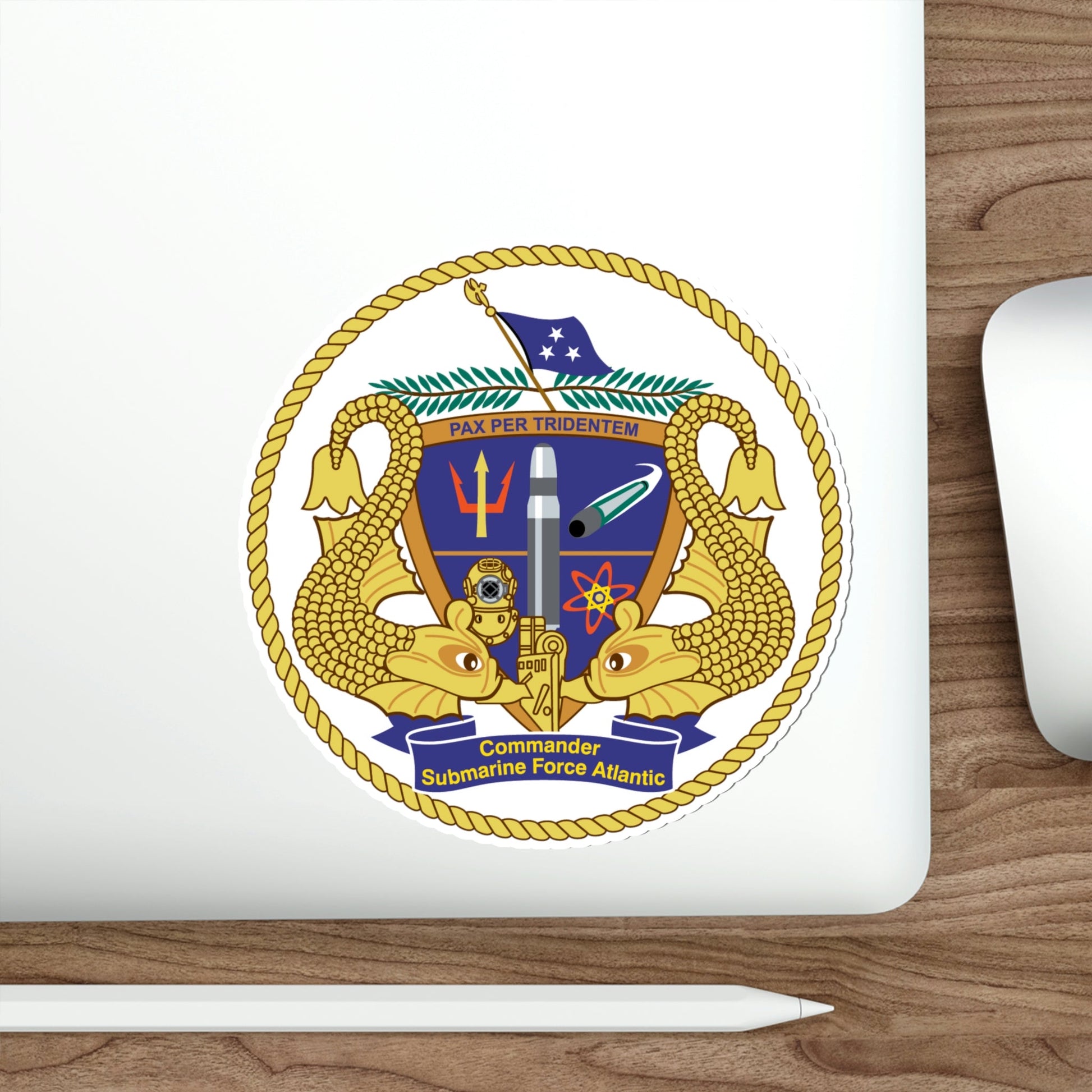 COMSUBLANT Atlantic Crest Commander Submarine Force Atlantic (U.S. Navy) STICKER Vinyl Die-Cut Decal-The Sticker Space