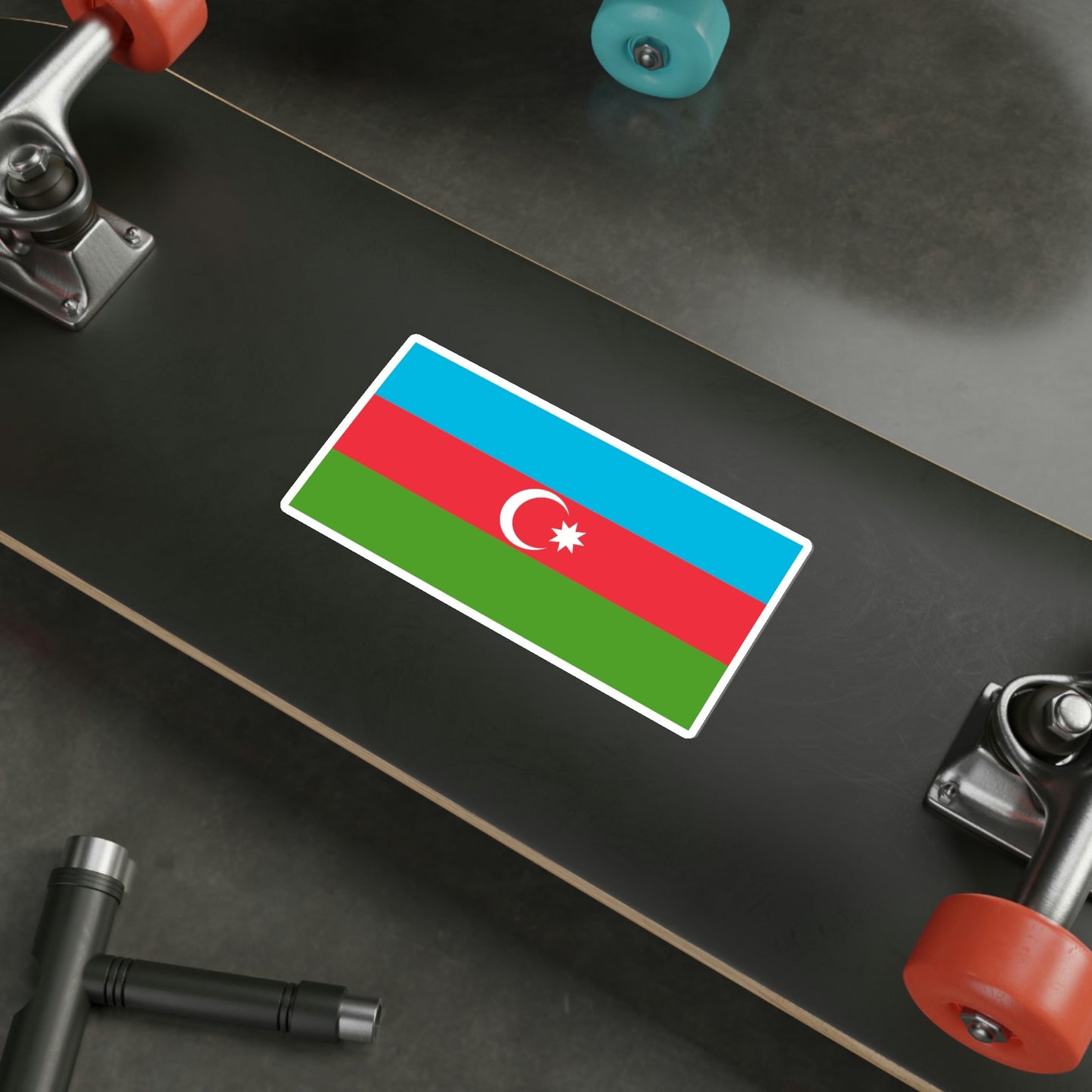 Copy of Flag of Azerbaijan STICKER Vinyl Die-Cut Decal-The Sticker Space