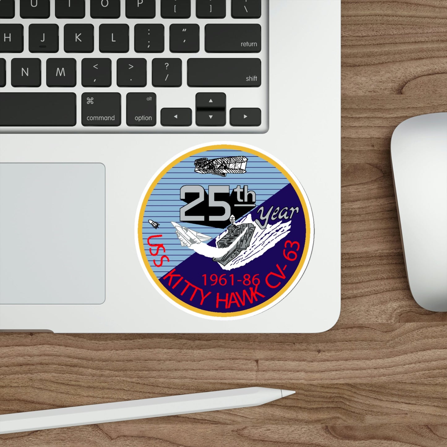 Copy of USS Kitty Hawk CV 63 (U.S. Navy) STICKER Vinyl Die-Cut Decal-The Sticker Space