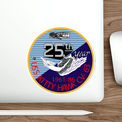 Copy of USS Kitty Hawk CV 63 (U.S. Navy) STICKER Vinyl Die-Cut Decal-The Sticker Space