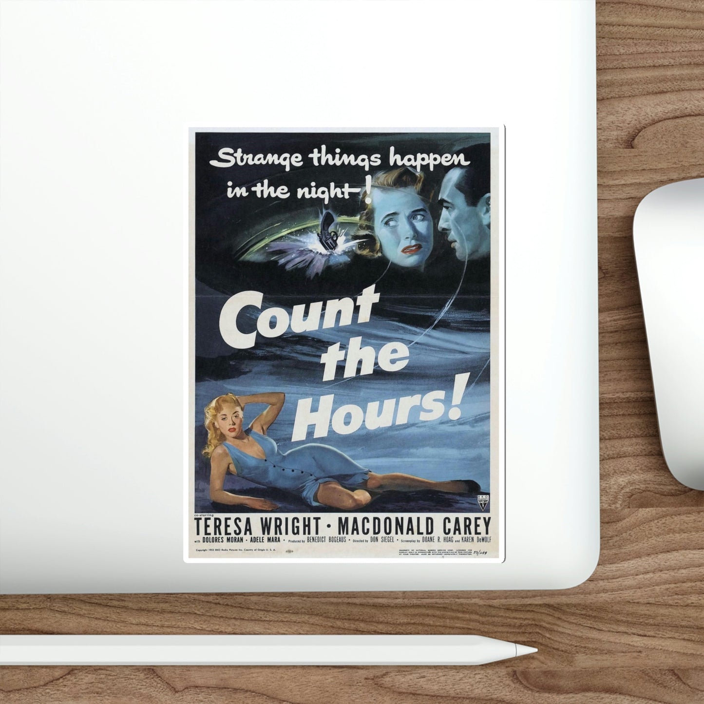 Count the Hours 1953 Movie Poster STICKER Vinyl Die-Cut Decal-The Sticker Space