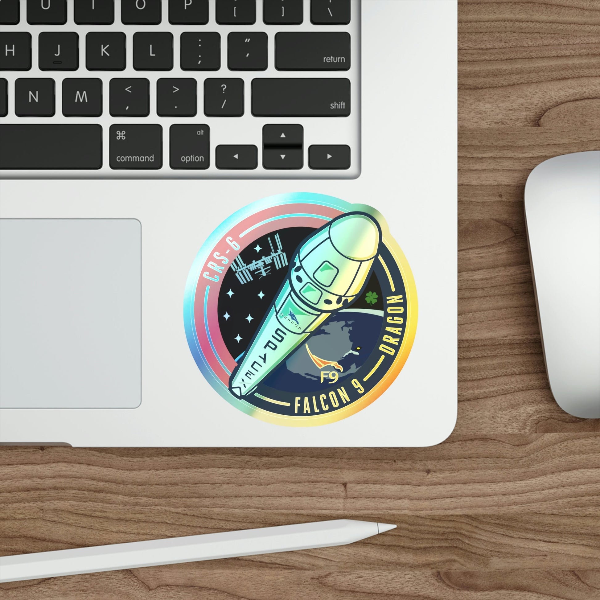 CRS-6 (SpaceX) Holographic STICKER Die-Cut Vinyl Decal-The Sticker Space