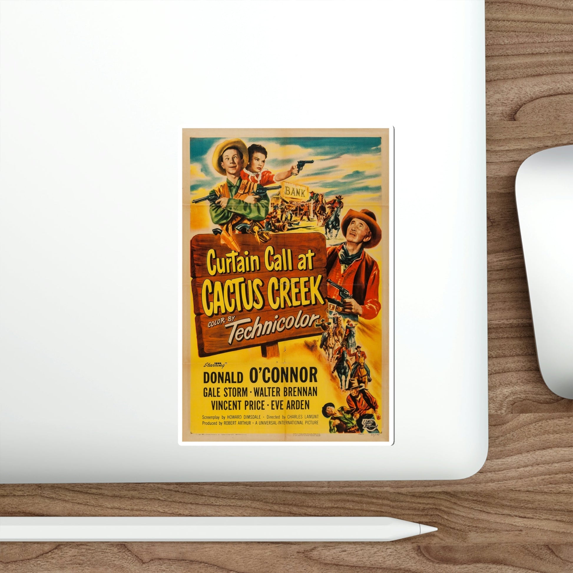 Curtain Call at Cactus Creek 1950 Movie Poster STICKER Vinyl Die-Cut Decal-The Sticker Space