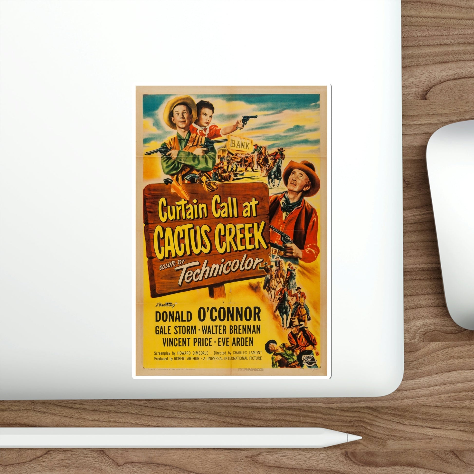 Curtain Call at Cactus Creek 1950 Movie Poster STICKER Vinyl Die-Cut Decal-The Sticker Space