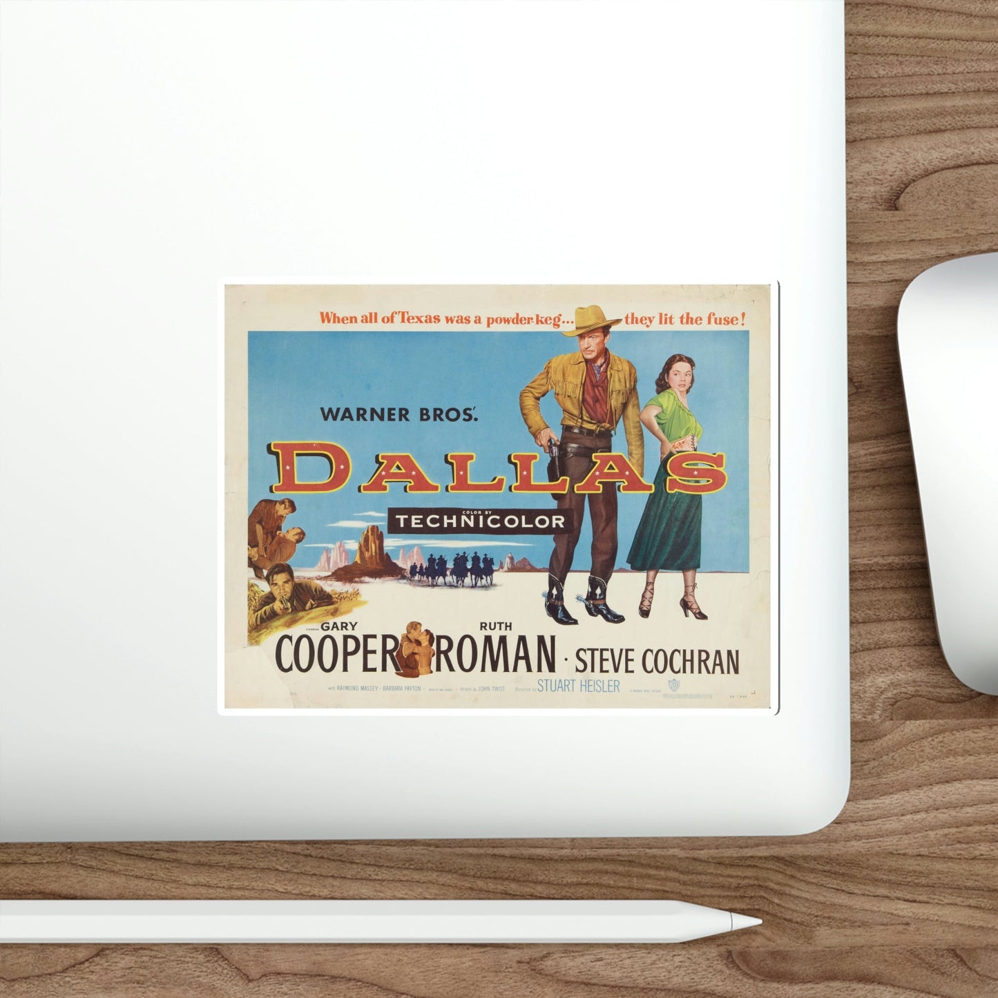 Dallas 1950 Movie Poster STICKER Vinyl Die-Cut Decal-The Sticker Space