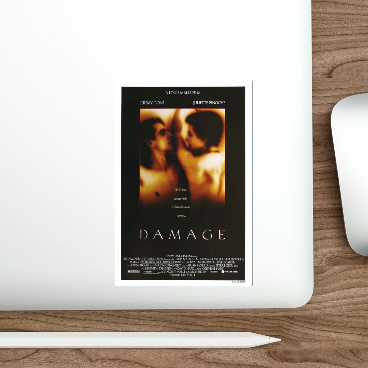 Damage 1992 Movie Poster STICKER Vinyl Die-Cut Decal-The Sticker Space