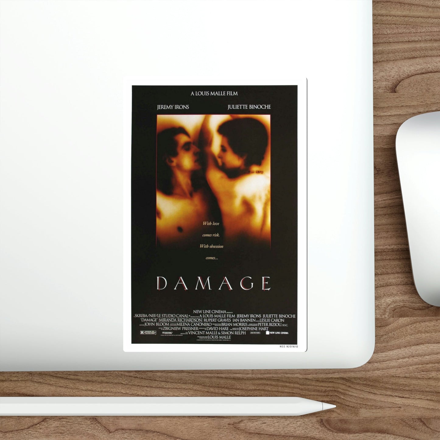 Damage 1992 Movie Poster STICKER Vinyl Die-Cut Decal-The Sticker Space