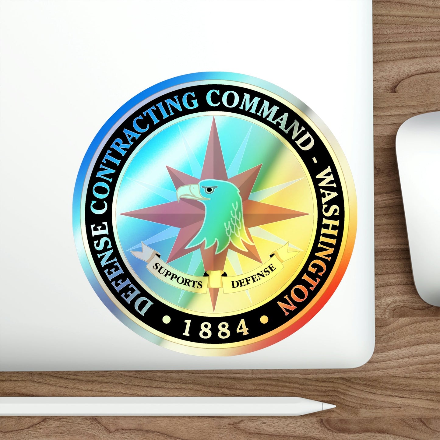 Defense Contracting Command Washington (U.S. Army) Holographic STICKER Die-Cut Vinyl Decal-The Sticker Space