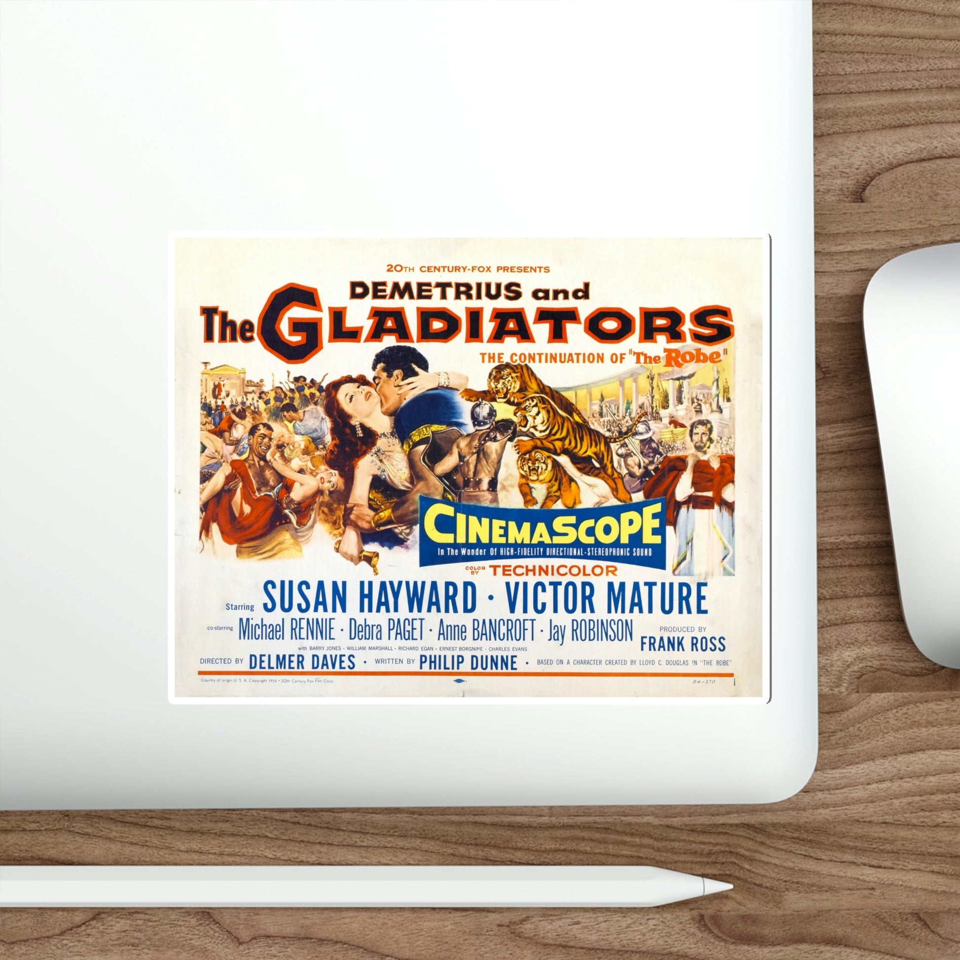 Demetrius and the Gladiators 1954 Movie Poster STICKER Vinyl Die-Cut Decal-The Sticker Space