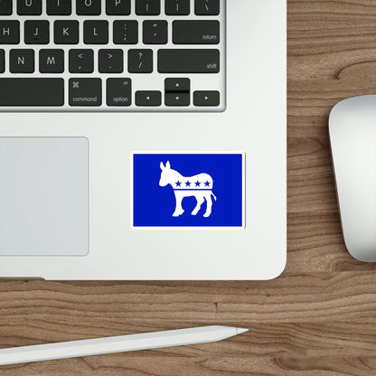 Democratic Party Flag v2 STICKER Vinyl Die-Cut Decal-The Sticker Space