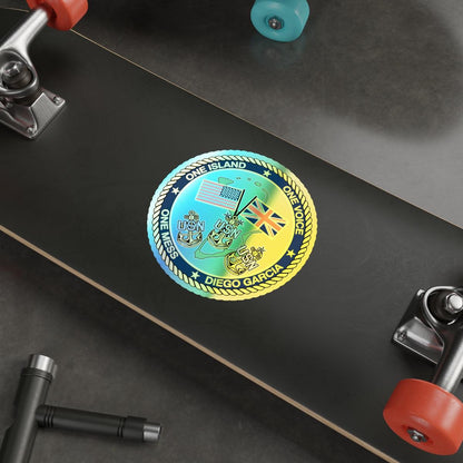 Diego Garcia One Mess (U.S. Navy) Holographic STICKER Die-Cut Vinyl Decal-The Sticker Space