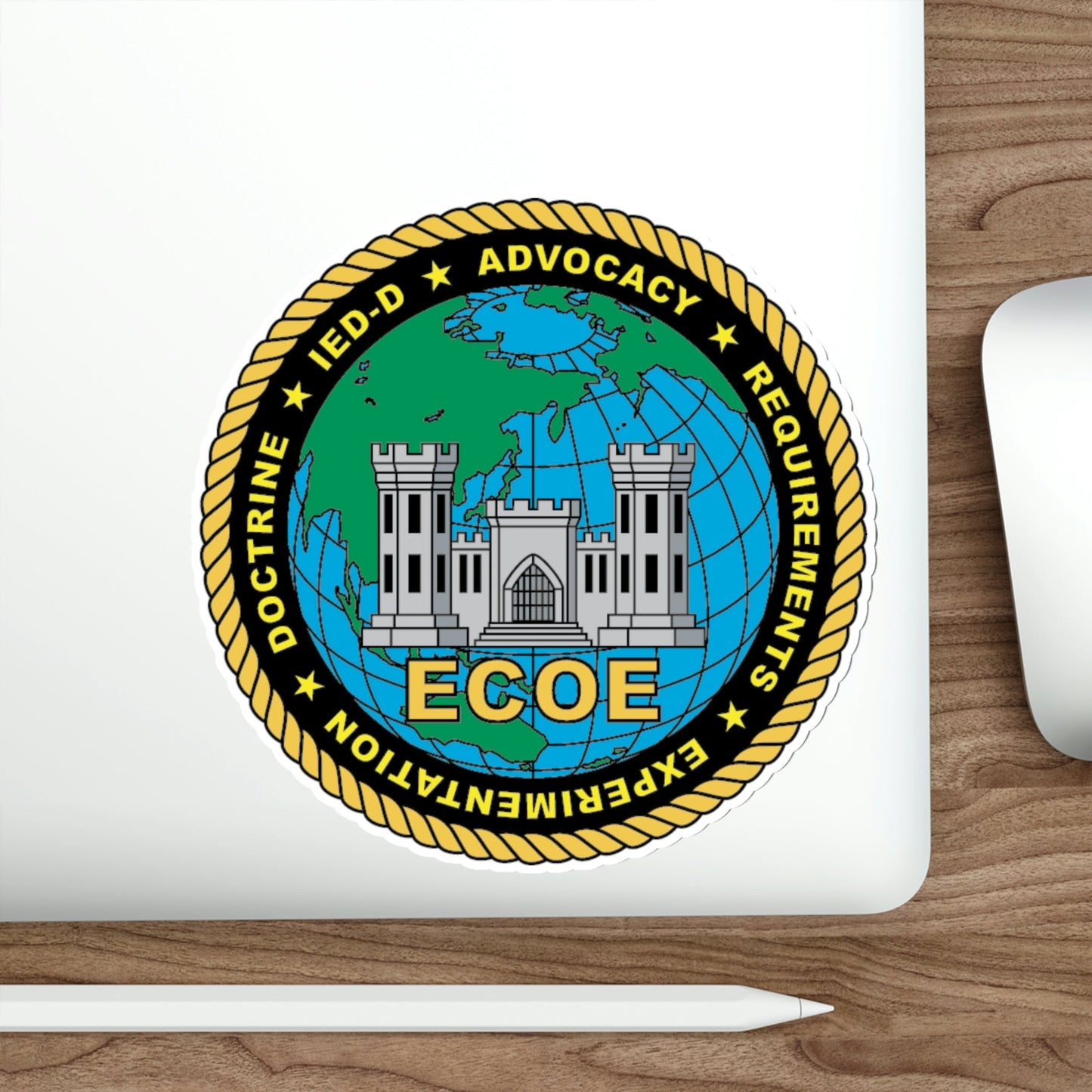 ECOE Engineer Center of Excellence (USMC) STICKER Vinyl Die-Cut Decal-The Sticker Space