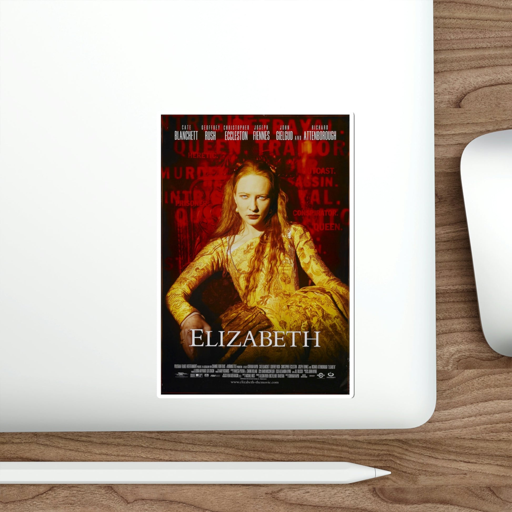 Elizabeth 1998 Movie Poster STICKER Vinyl Die-Cut Decal-The Sticker Space