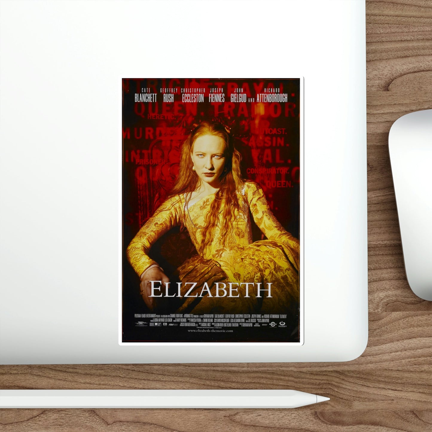 Elizabeth 1998 Movie Poster STICKER Vinyl Die-Cut Decal-The Sticker Space