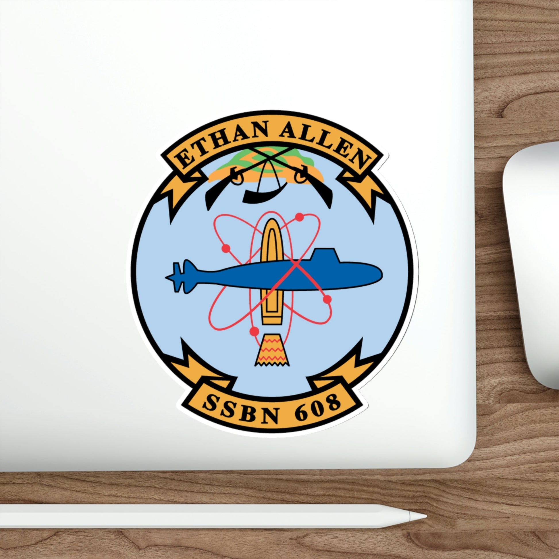 Ethan Allen SSBN 608 (U.S. Navy) STICKER Vinyl Die-Cut Decal-The Sticker Space