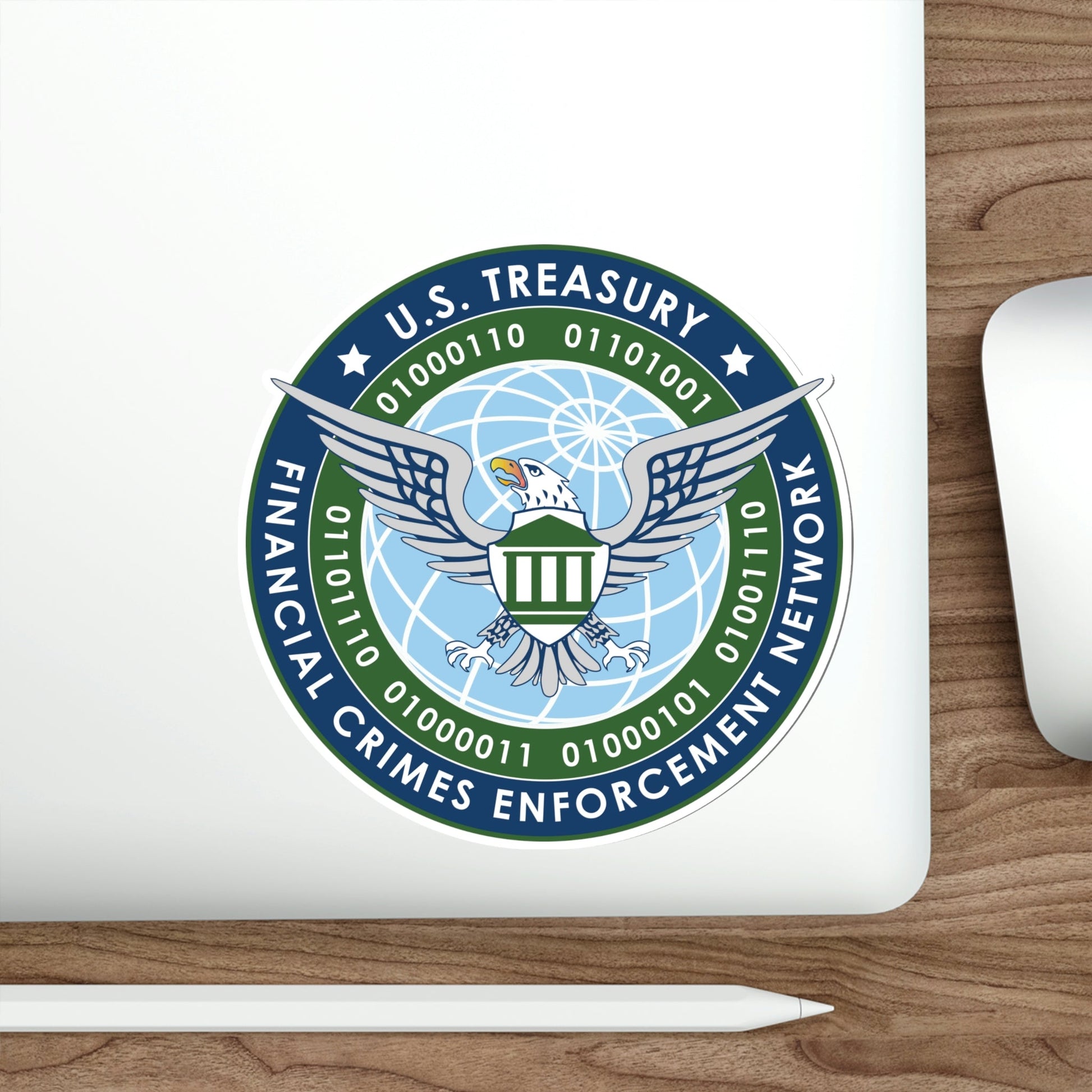 Financial Crimes Enforcement Network 2 STICKER Vinyl Die-Cut Decal-The Sticker Space